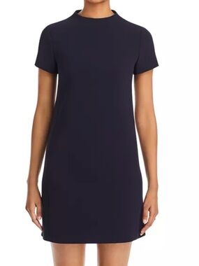 Theory Black Short Sleeve Shift Dress